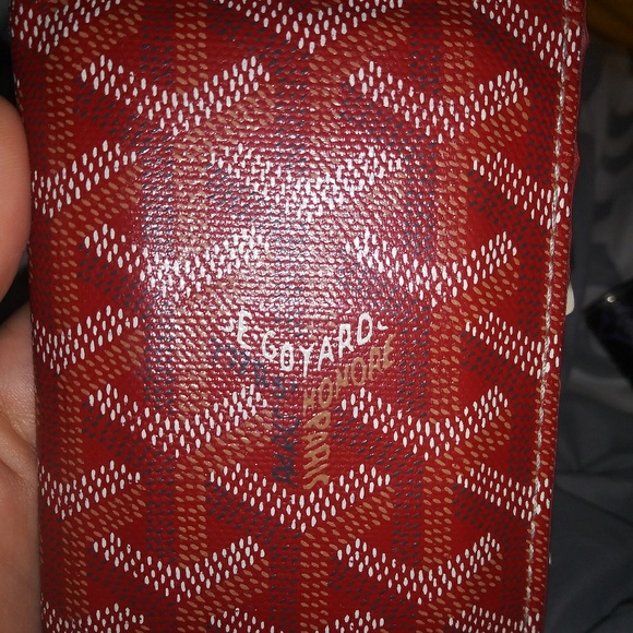 red goyard wallet